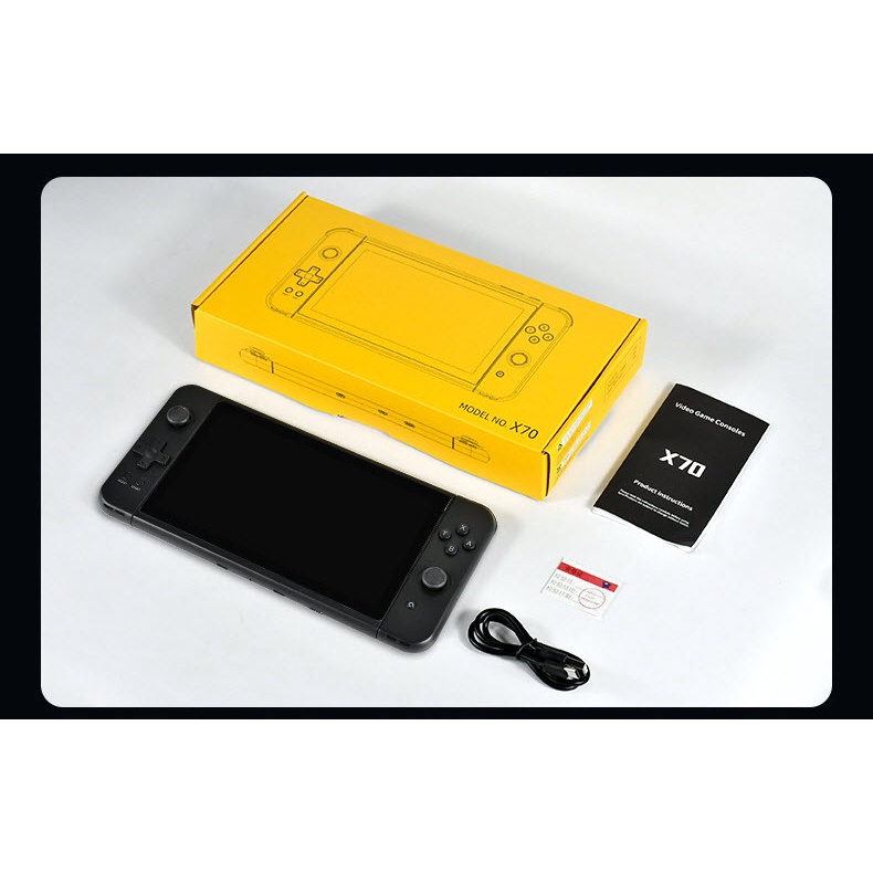 Máy chơi game Powkiddy X70 màn khủng 7 inch IPS siêu nét - Chơi game, nghe nhạc, xem phim - Thẻ 32Gb full game