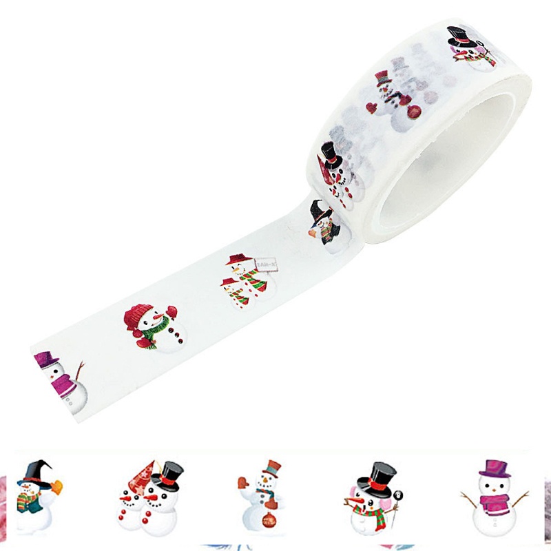 Bộ 12 Cuộn Băng Keo Dán Trang Trí Sổ Tay DIY Chủ Đề Giáng Sinh