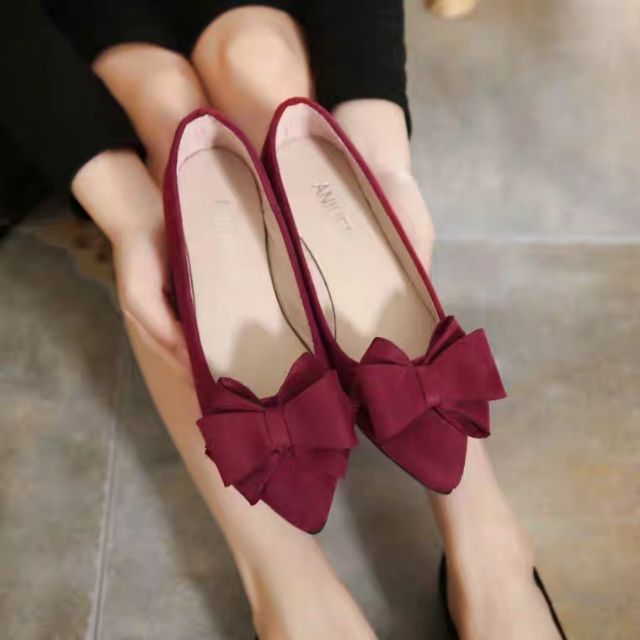 (Order )Giày bệt nơ da lộn full size từ 34-41 | BigBuy360 - bigbuy360.vn