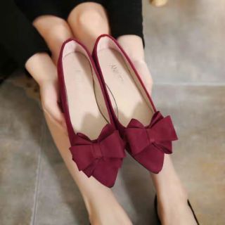 (Order )Giày bệt nơ da lộn full size từ 34-41