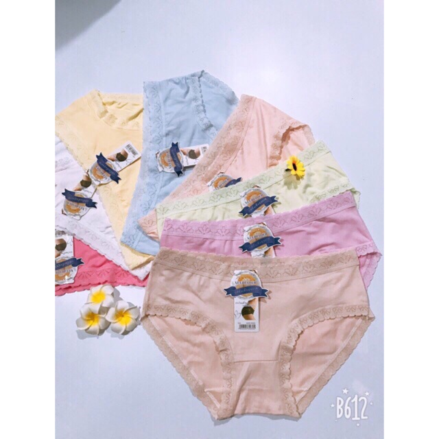 Quần lót nữ😍FREE 40k SHIP👙/Quần con nữ cotton viền ren mềm mịn, chuẩn hàng thái | BigBuy360 - bigbuy360.vn
