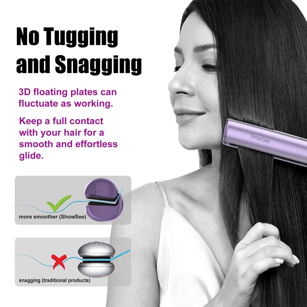 Máy ép duỗi tóc Showsee E2 lớp phủ collagen tóc mềm mượt và không bị rối cao cấp chính hãng - Minh Tín Shop