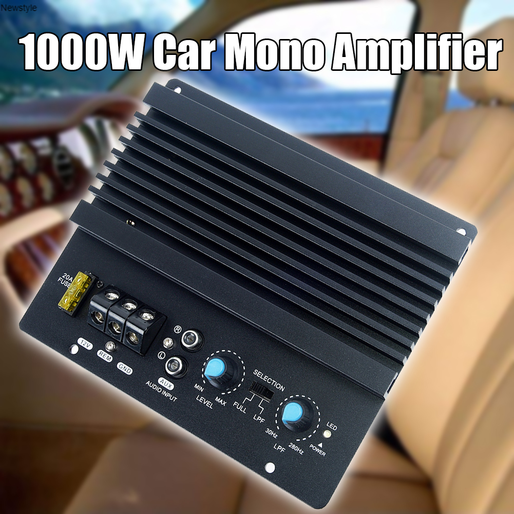 Amply bass trong ô tô bảng mạch khuếch đại âm thanh 12v 28-160khz 1000w 17x14.6cm