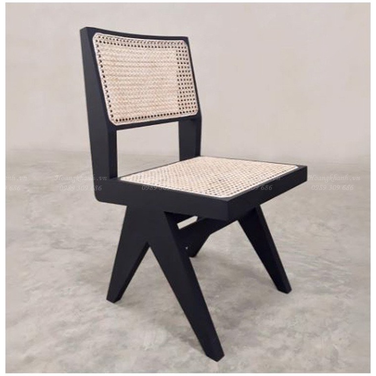 Ghế ăn gỗ lưng mây GM08