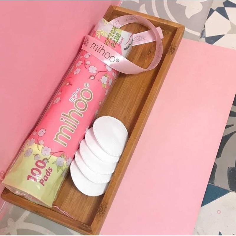 BÔNG TẨY TRANG KOKIMI 210 240 MIẾNG MIHOO VIỀN BÔNG ÉP CHẶT 100 pads ( CHÍNH HÃNG )