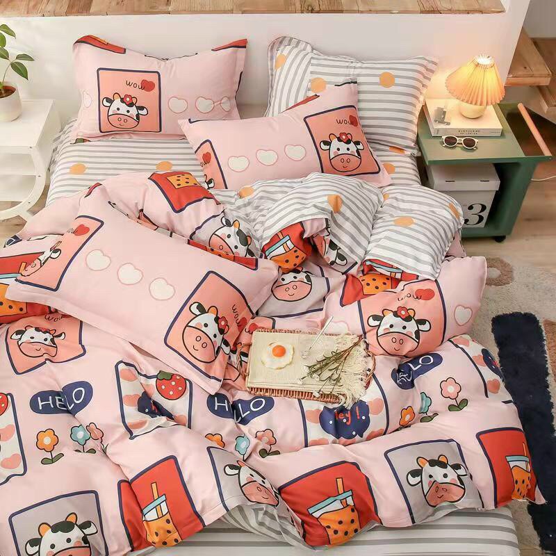 Bộ chăn ga gối cotton poly thoáng mát Emmibedding Store