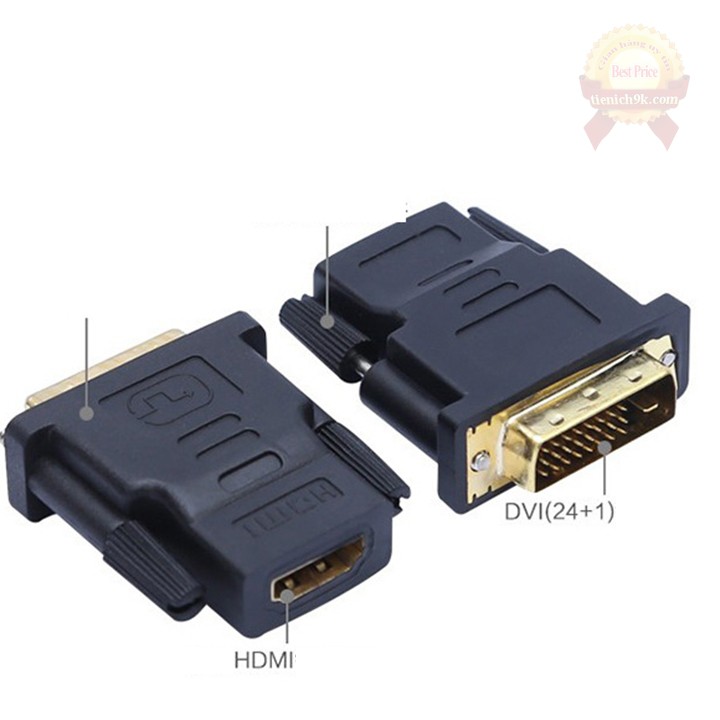 Jack chuyển DVI sang HDMI 24+1 mạ vàng cao cấp Full HD 1080
