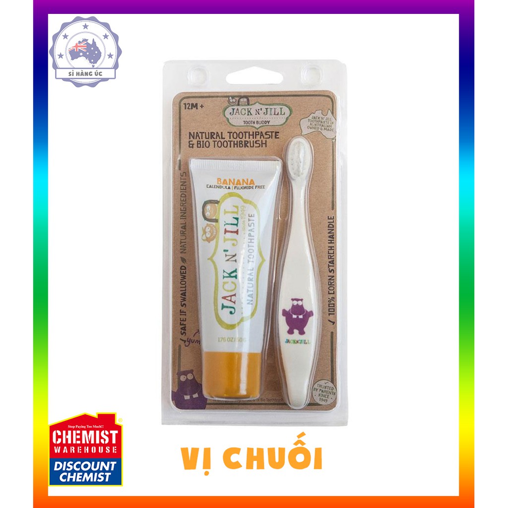 Set bàn chải  và kem đánh răng Jack and Jill