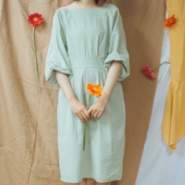 Đầm xanh mint
