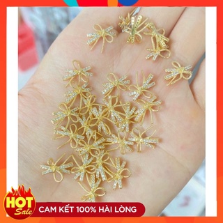 Charm nơ quốc dân cao cấp không sỉn màu dùng trang trí móng