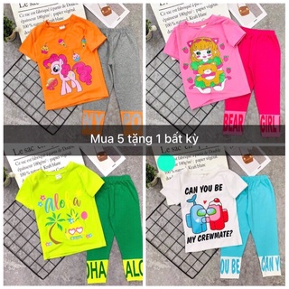 Đồ bộ tay dài thun bozip bé gái -bộ dài tay bé gái -sỉ quần áo trẻ em hcm pikakids