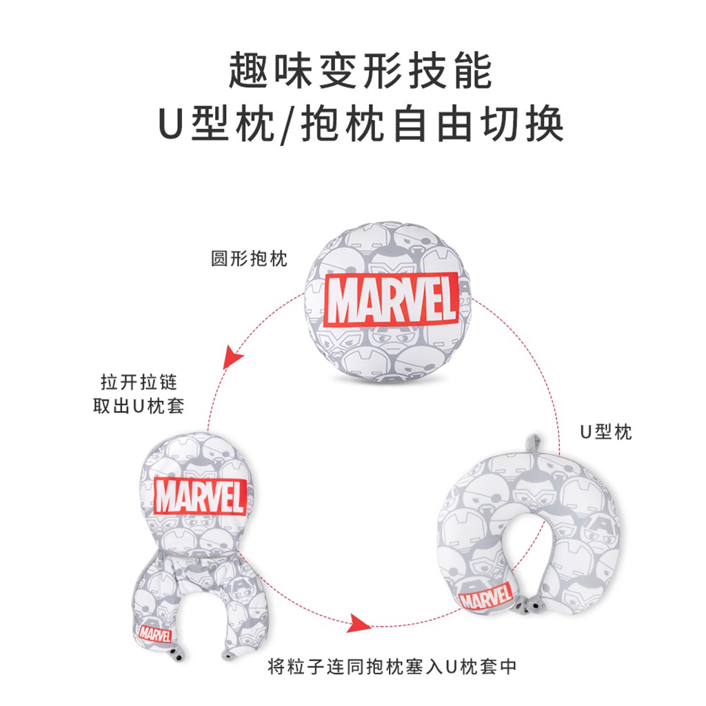 Gối Kê Cổ Hình Chữ U Hình Siêu Anh Hùng Marvel Miniso