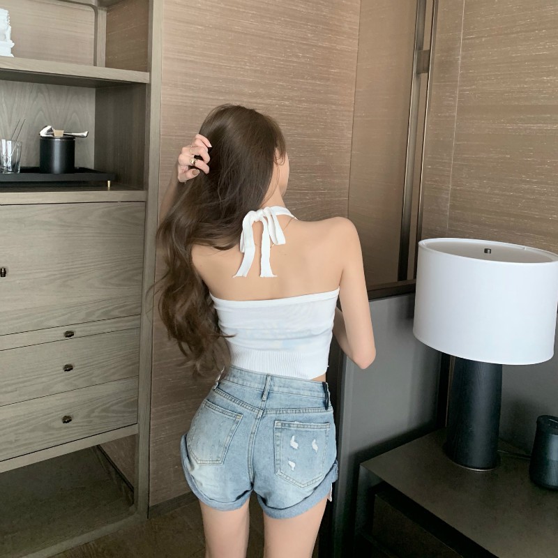 Áo Không Tay XIAOZHAINV Cho Nữ Dệt Kim Cổ Chữ V Gợi Cảm Thời Trang Hàn Quốc