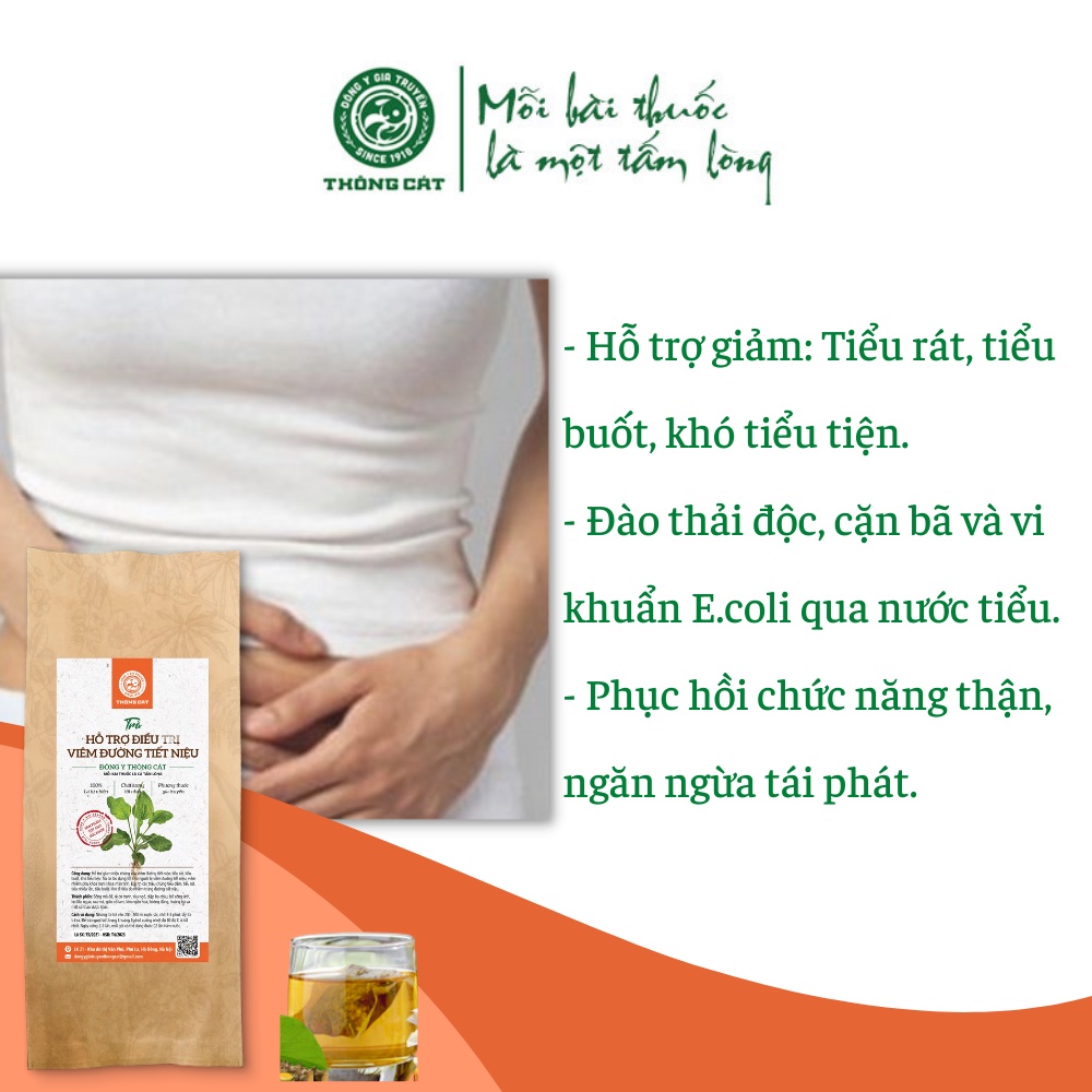 Trà thảo mộc hỗ trợ đường tiết niệu, mát gan giải độc, lợi tiểu detox thanh lọc cơ thể_Trà túi lọc Thông Cát