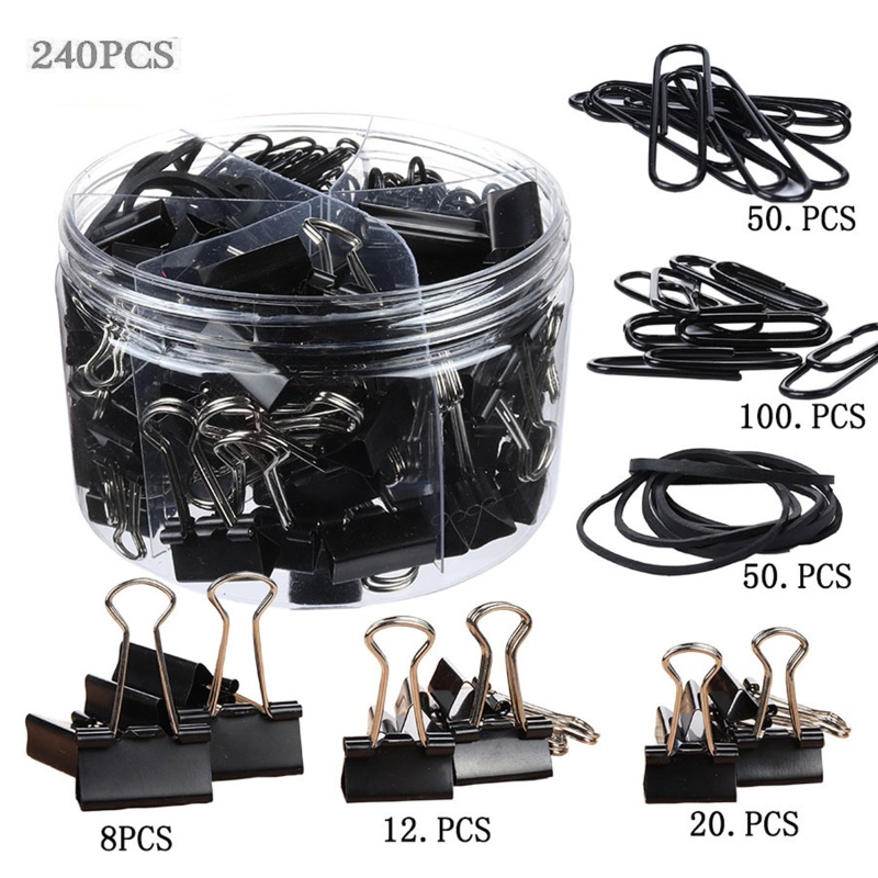 Hộp 240 Kẹp Giấy Đuôi Dài Bằng Kim Loại