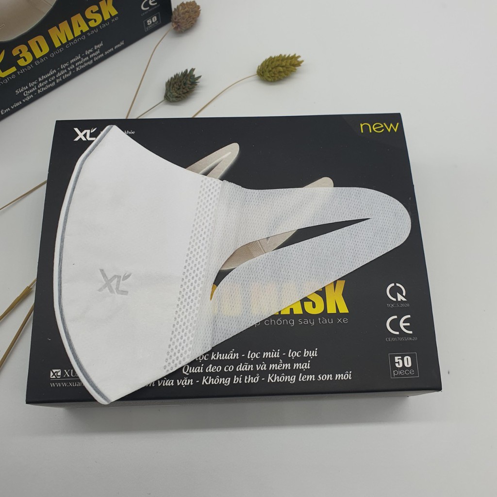 (Chính Hãng) Khẩu trang 3D Mask Công nghệ Nhật Bản Hãng  Xuân Lai ( NEW 2021 vỏ đen )hộp 50 cái - Now ship 2h tại Hà Nội