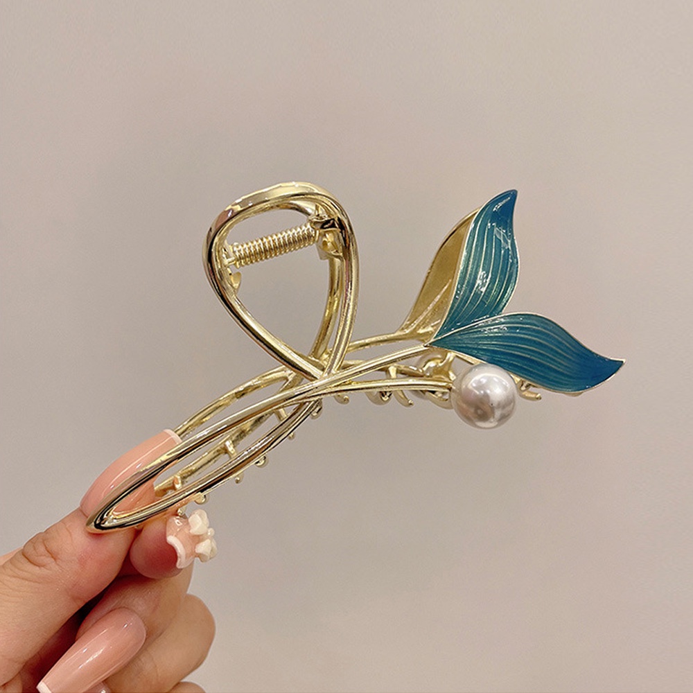Kẹp Tóc Hình Bướm Đính Đá Pha Lê Màu Hổ Phách Cao Cấp Thời Trang Phong Cách Hàn Quốc