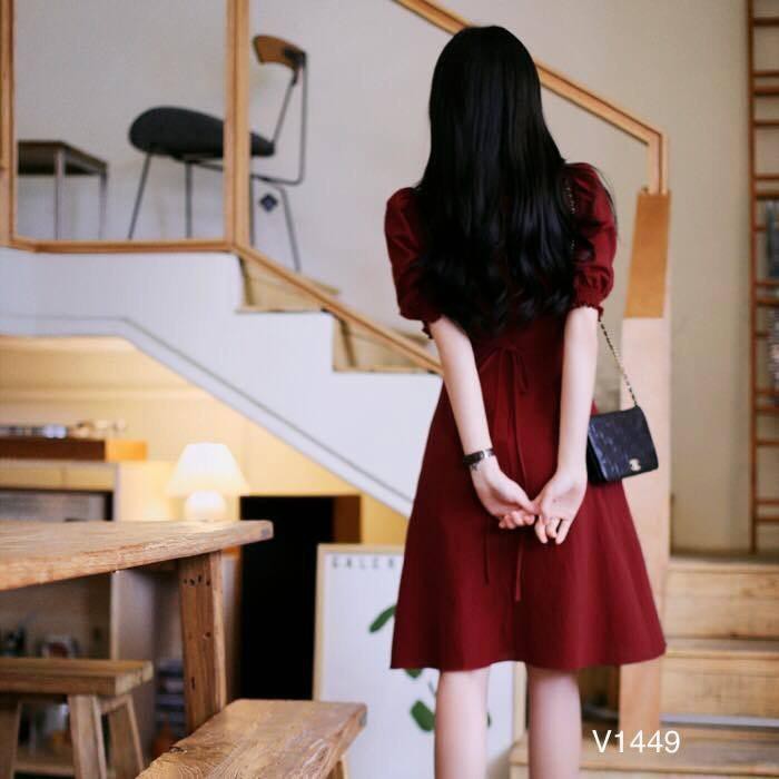 [Nhập WAMAR931 giảm ngay 15k]Đầm đỏ tay bồng sang trọng V1449_Zin Boutique [Kèm ảnh thật] | BigBuy360 - bigbuy360.vn