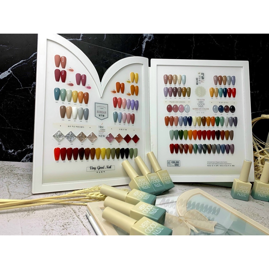 Sét Sơn Gel Very Good Nail 126 Màu - Tặng Kèm bảng màu, base top