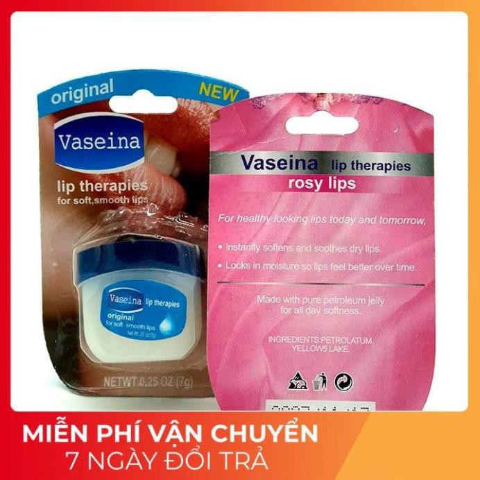 [FREESHIP] Dưỡng môi VASELINE 7g dạng hũ LOẠI RẺ cho KHÁCH SỈ đủ vị ( trộn nhiều mùi khi mua )