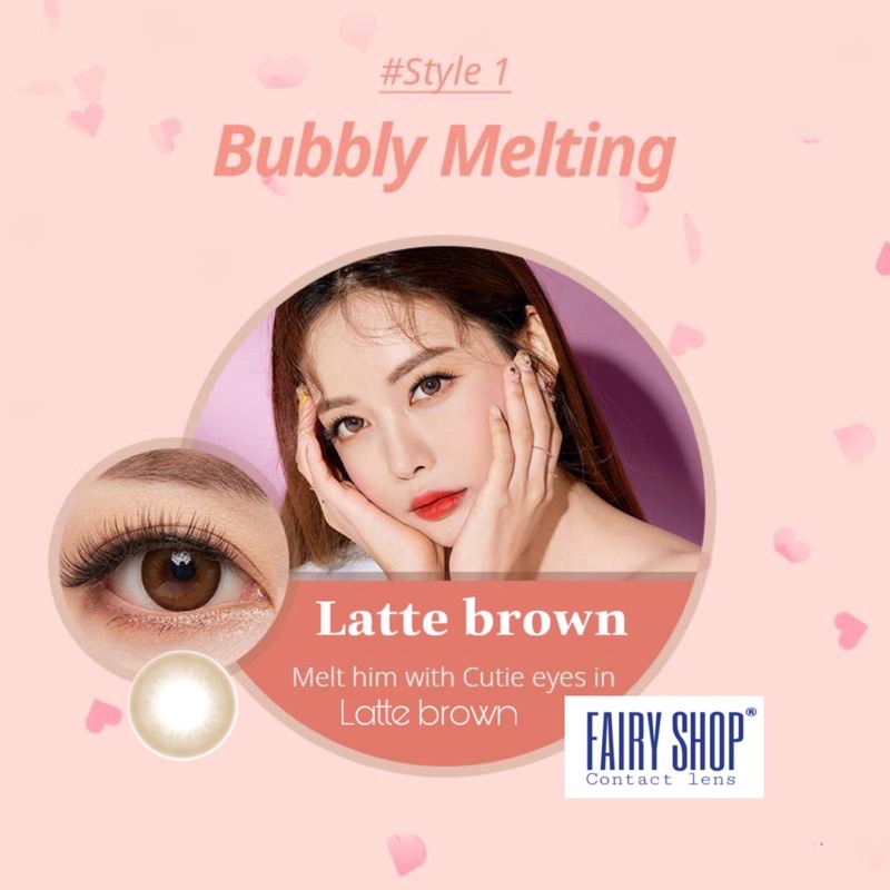 Kính áp tròng Nâu Sữa Latte 14.0mm - Kính Áp Tròng FAIRY SHOP CONTACT LENS độ 0 đến 6