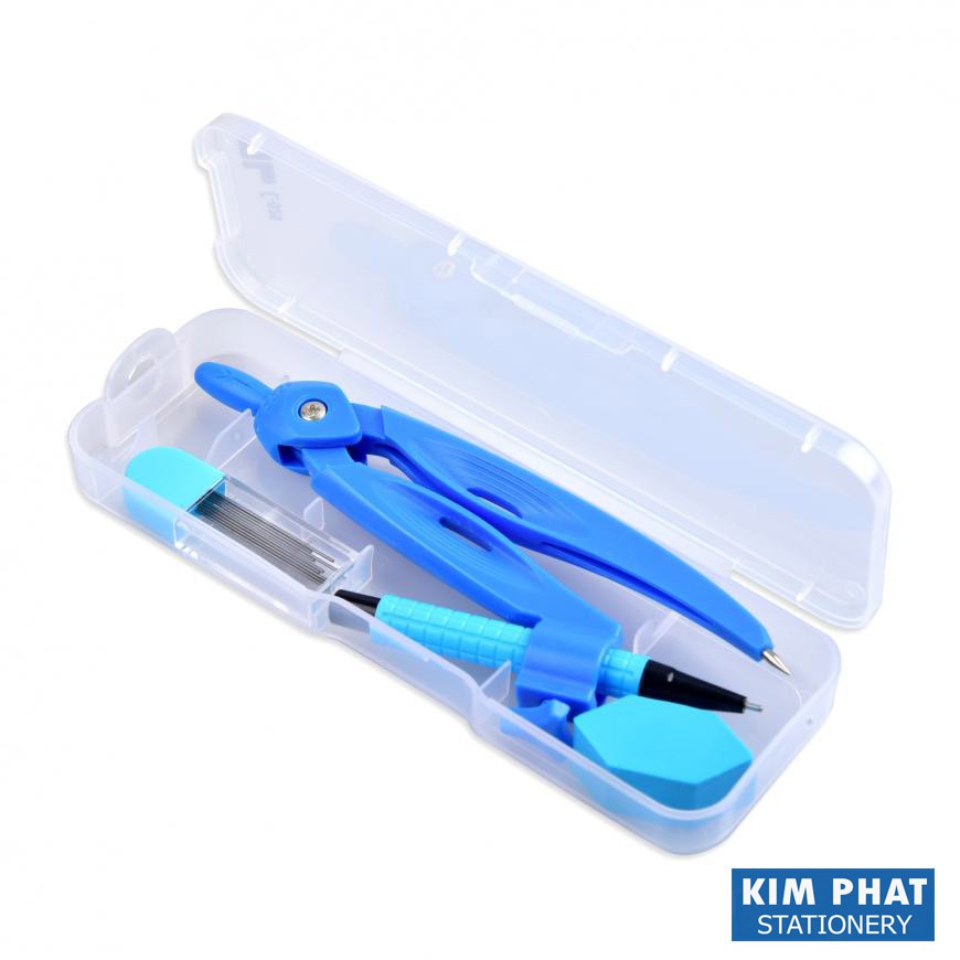 Bộ Compa hộp nhựa 4 in 1 (Compa, bút chì kim, ruột chì, tẩy) YC020