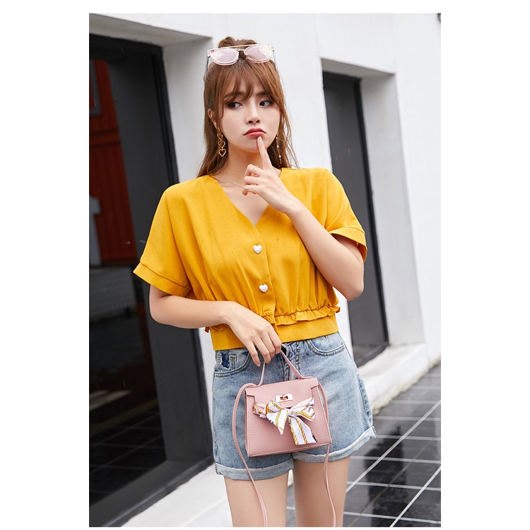 Túi Đeo Vai JASMIN NOIR Cho Nữ Giả Da Cá Sấu Thời Trang