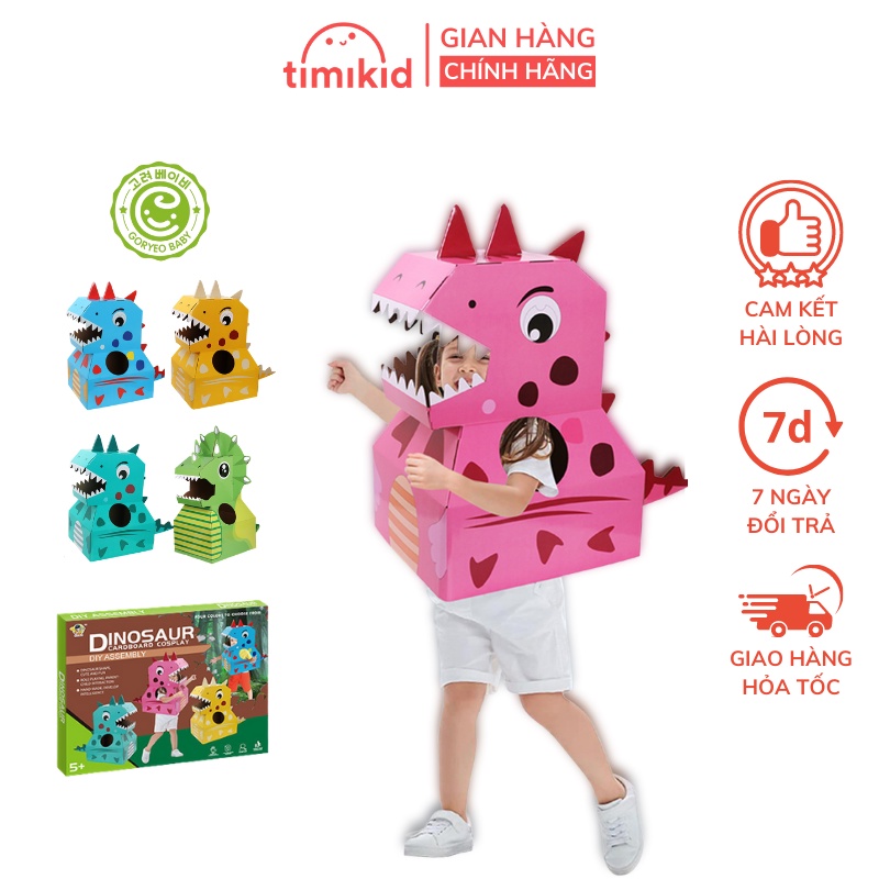 Đồ Chơi Lắp Ráp Mô Hình Khủng Long Bằng Bìa Carton Cứng Cho Bé