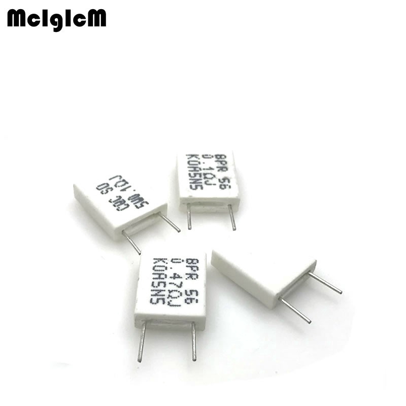Set 100 điện trở không cảm ứng BPR56 5W 0.1R 0.15R 0.22R 0.25R 0.33R 0.5R