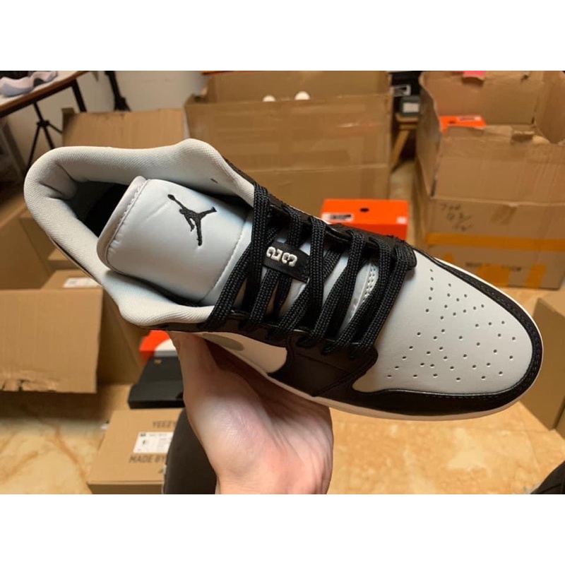 (Ảnh thật + hàng chuẩn ) giày Air Jordan 1 Low grey smock v2 màu xám đen |Bản cao cấp