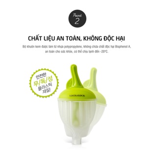 Bộ 4 dụng cụ làm kem que Lock&Lock CKS201