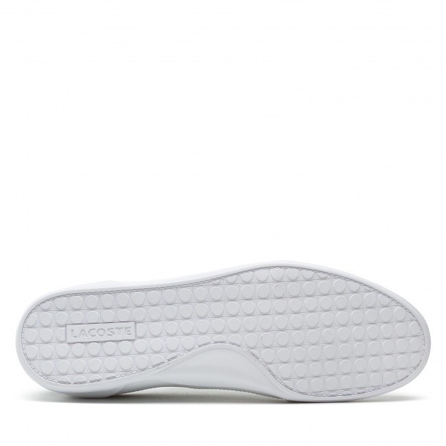 Giày sneakers trắng Lacoste nam chính hãng, giày da thật nam cá sấu màu trắng - Size 42