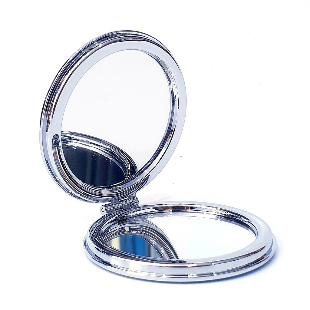 ⏩ Gương mini 2 mặt tròn bỏ túi vỏ nước kim tuyến cao cấp, sang trọng | 5MI2MKTR