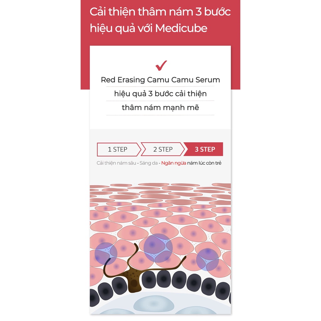 Huyết thanh sáng da, giảm thâm mụn, nám Medicube Camu Camu Serum
