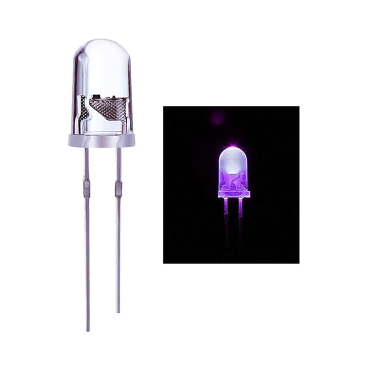 Đèn Led Tím Phi 5mm Siêu Sáng