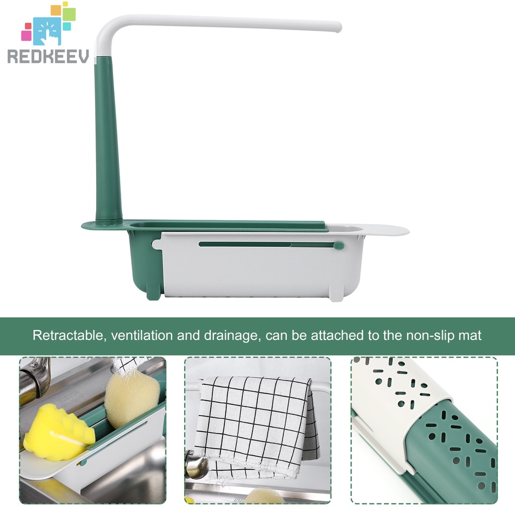 Giá đỡ đựng mút rửa chén bằng nhựa điều chỉnh được