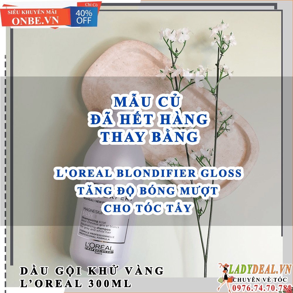 Dầu Gội L'oreal Blondifier Gloss Tăng Độ Bóng Mượt Cho Tóc Tẩy/ Sáng Màu - Chính Hãng