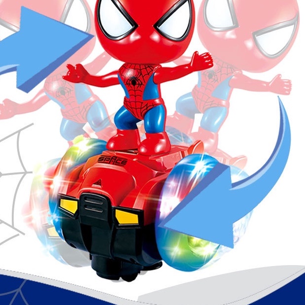 Đồ Chơi Người Nhện Cân Bằng  Di Chuyển Xay 360 Độ   Phát Nhạc Có Đèn Led  Bằng Nhựa Cao Cấp Cho Bé