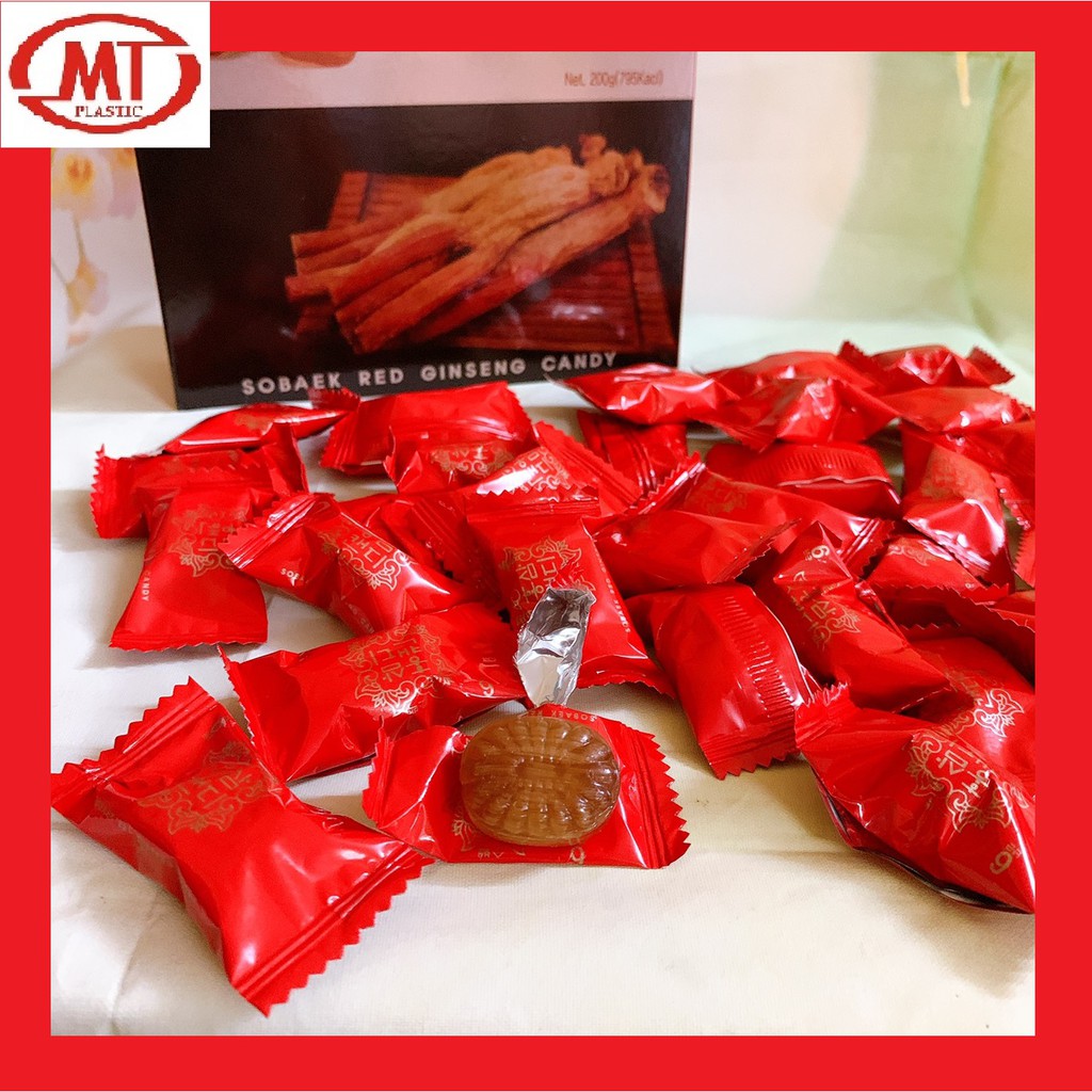 [chính hãng ] Kẹo Hồng Sâm Sobaek Candy Ginseng dạng hộp (200g)