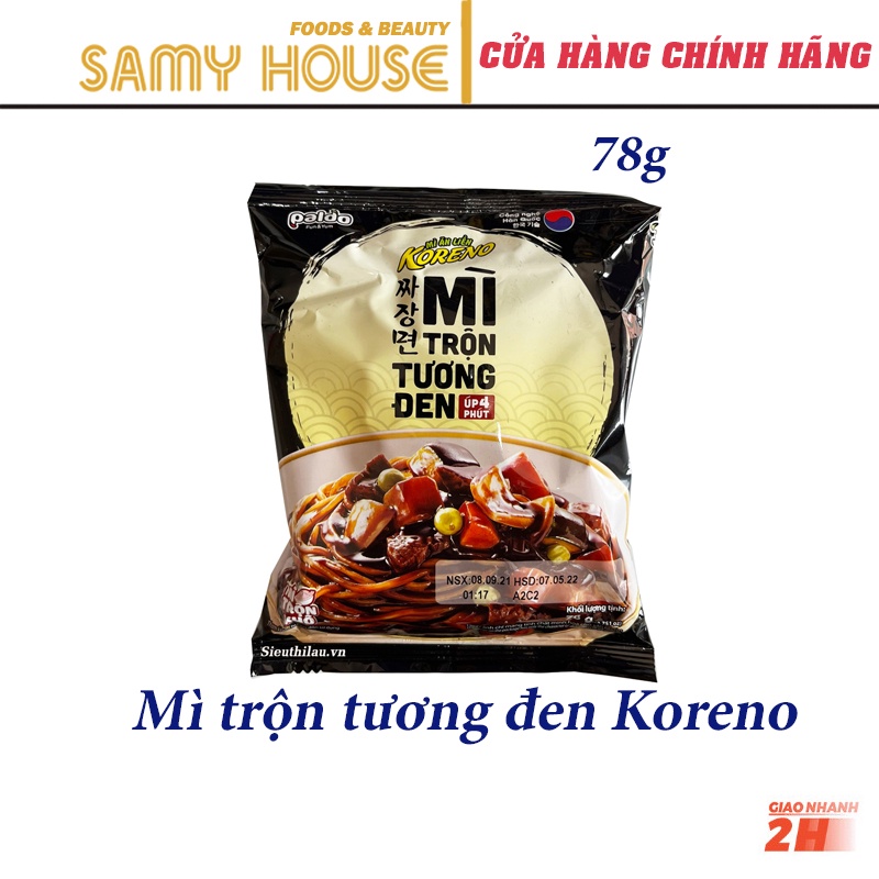 [ ĂN CHAY] Mì Trộn Tương Đen Koreno 78g