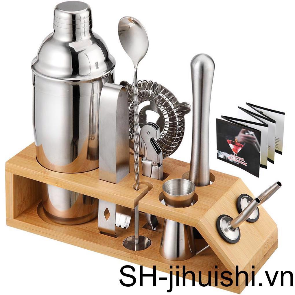 Bộ Giá Đỡ Bình Lắc Cocktail Bằng Gỗ Dành Cho Bartender