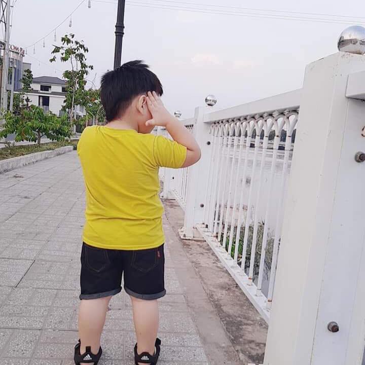 Quần đùi giả jean cho bé trai, bé gái co giãn, thoáng mát đủ size từ 20-30kg