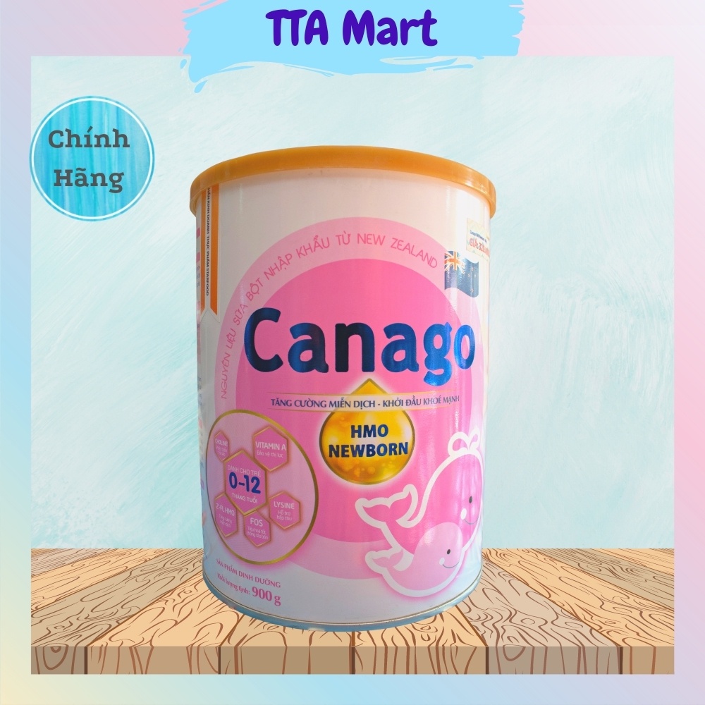 Sữa bột Canago HMO Newborn Tăng cường miễn dịch, Khởi đầu khoẻ mạnh dành cho trẻ 0-12 tháng tuổi 900g