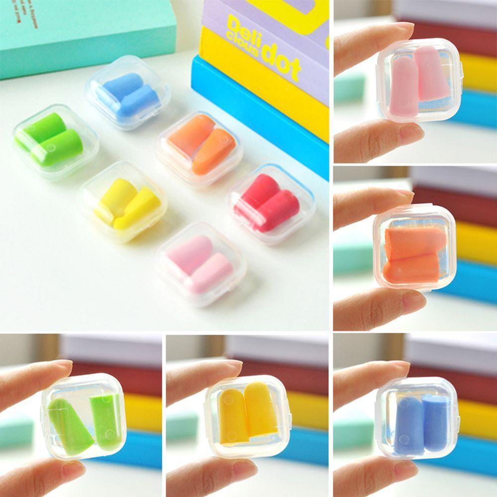 Cặp Nút Bịt Tai Chống Ồn Mềm Mại Thoải Mái Nhiều Màu Sắc Bảo Vệ Giấc Ngủ Ngon AUGUSTINA