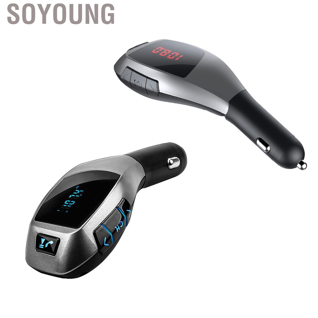 Soyoung Wireless Bluetooth FM Transmitter Radio Adapter for Car Support Small Micro Memory Card MP3 Format Music