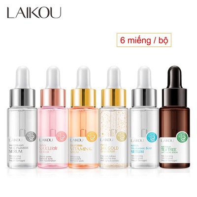 Set 6 tinh chất LAIKOU chứa 24K và vitamin C cho da mặt 17ml