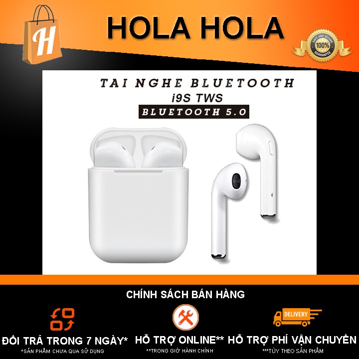 Tai nghe Bluetooth True Wireless i9S, i11, i500, i1000 Pro Auto connect kèm dock sạc và cáp Lightning