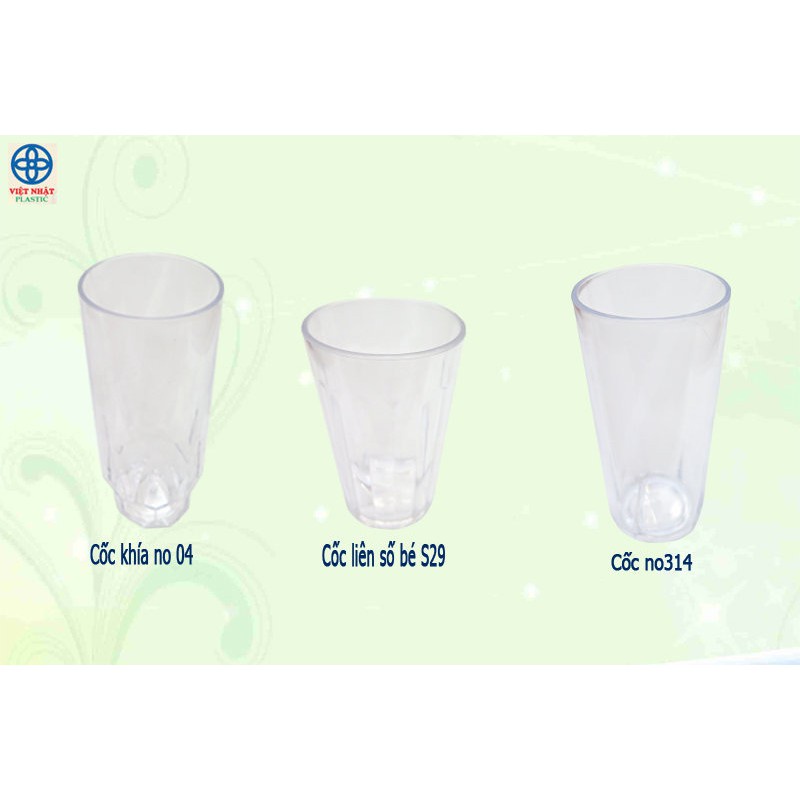 [Kho sỉ]  cốc nhựa giả thủy tinh (cốc 6336)