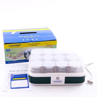 Máy làm sữa chua Chefman 12 cốc thủy tinh ( HÀNG VIỆT NAM )