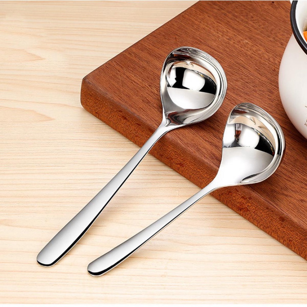 Muỗng Súp Bằng Thép Không Gỉ Thiết Kế Độc Đáo Tiện Dụng Cho Nhà Bếp /